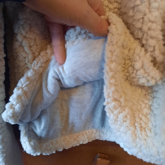 Thread & Supply cream T-snap pullover sherpa long sleeve shirt jacket - Picture 6 of 8